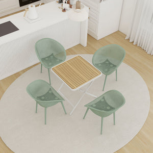 2 Piece Durable Single Chair With Hollow Out Design
