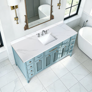 61-Inch Quartz Bathroom Vanity Top