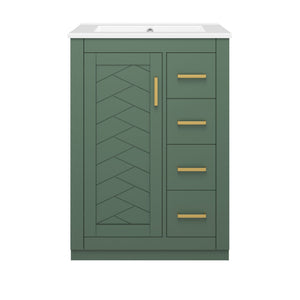 Modern Bathroom Vanity With 1 Door And 3 Drawers
