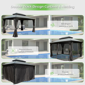 10'x14' Hardtop Gazebo with Resin Roof