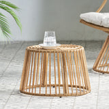 Boho Wicker Outdoor Side Table by christopher knight home