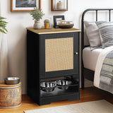 Feeding Station with 1 Storage Cabinet Black