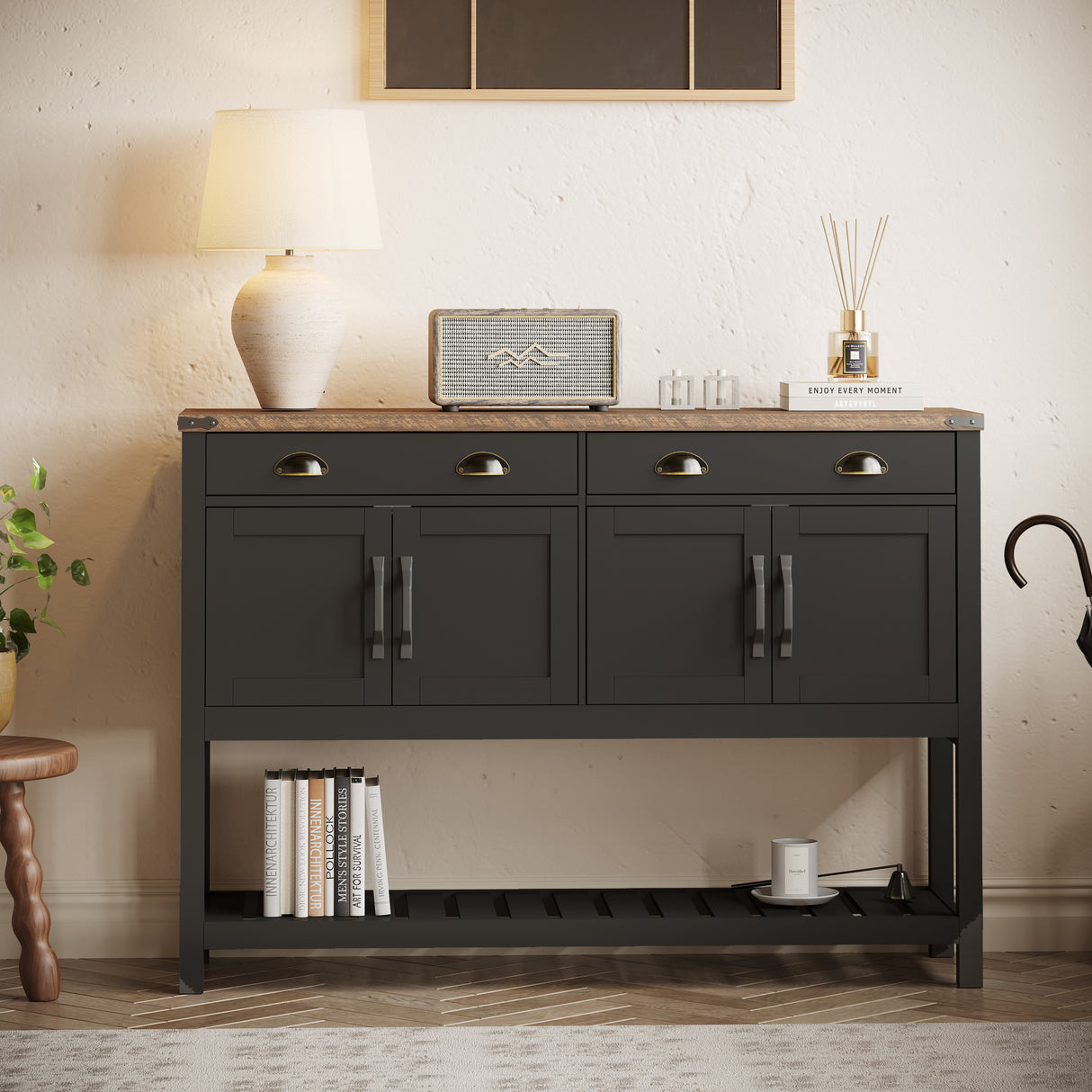 Modern Farmhouse Sideboard Buffet Cabinet with Drawers