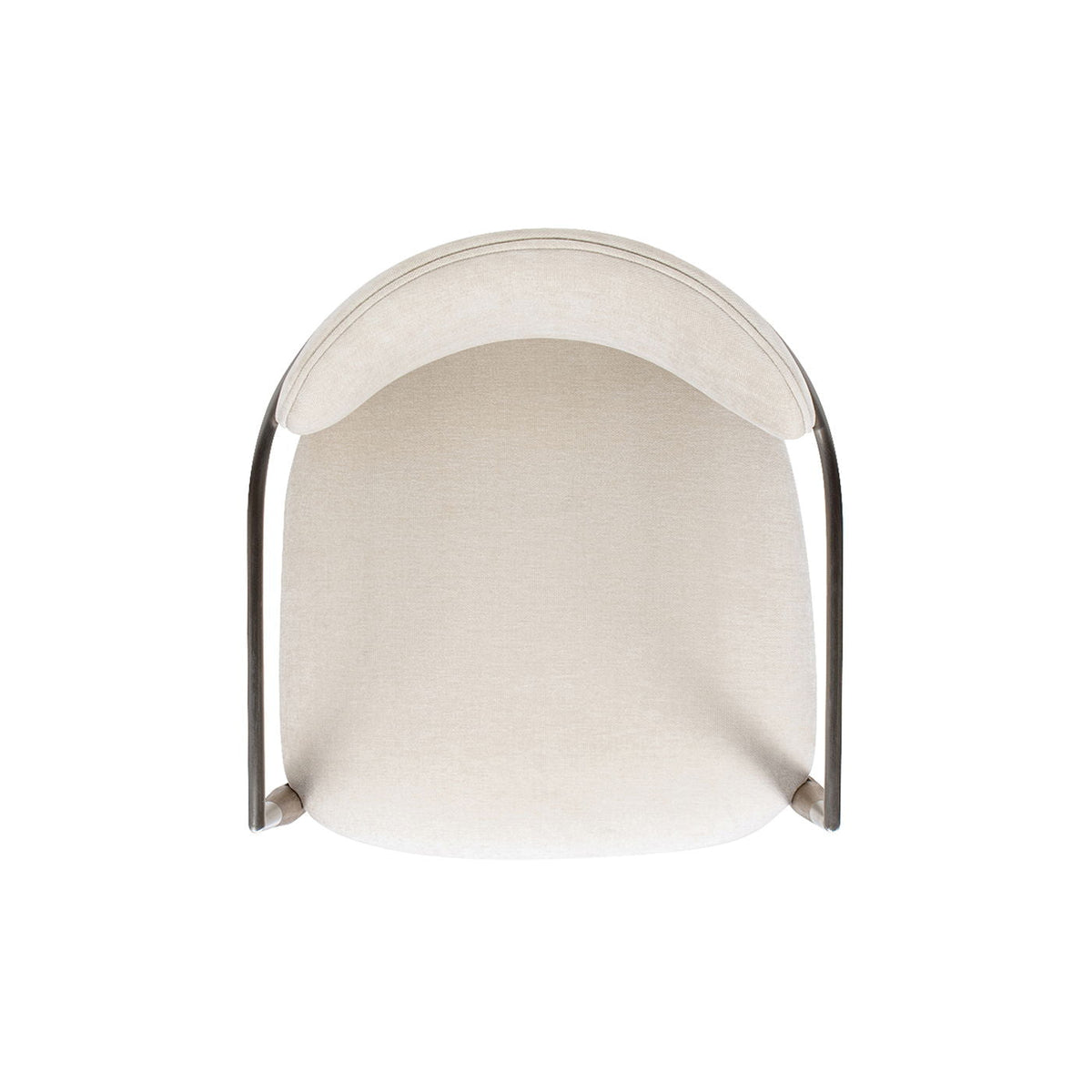 Artemis - Mixed Material Upholstered Dining Arm Chair - Warm White