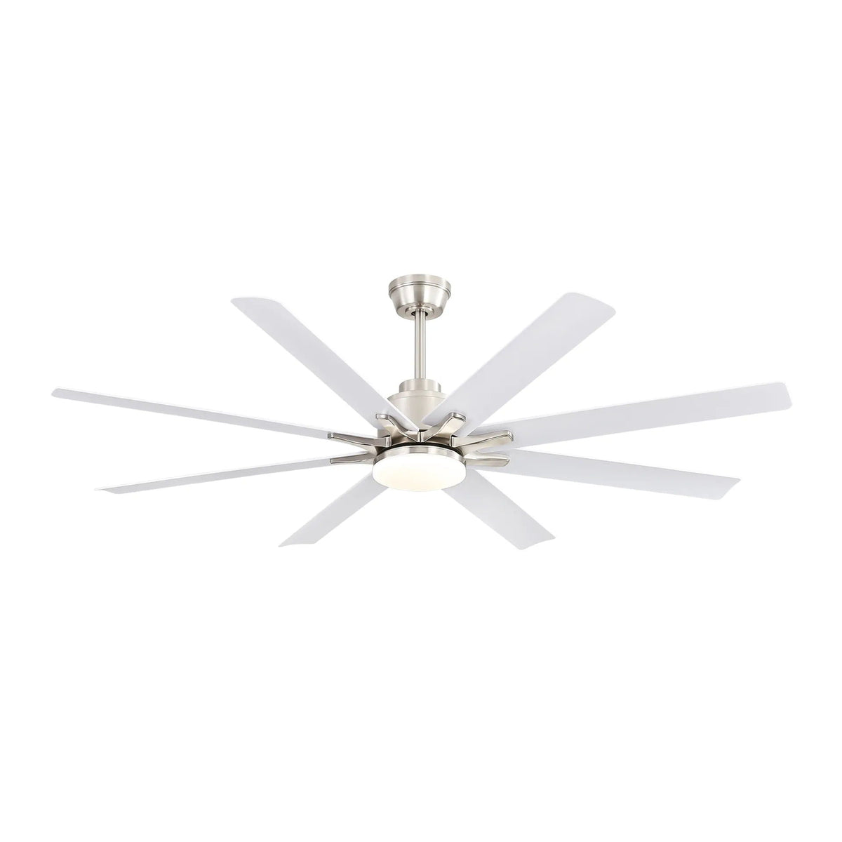 Ceiling Fan with Dimmable LED Light, 8 Blades, Remote Control - Black or White