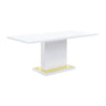 Gaines High Gloss Dining Table With Pedestal Base