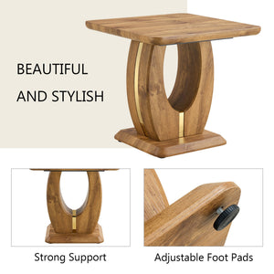 Elegant Wood-Grain Coffee Table