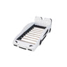 Race Car Shaped Twin Platform Bed With Wheels, Pine Wood Construction