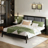 Solid Wood King Bed, Heavy Duty Support Without a Box Spring