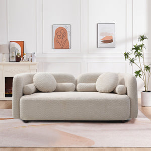 2 Seater Sofa Couch For Living Room - Light Beige
