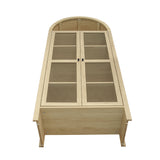 70.28" Tall Arched Kitchen Pantry Cabinet