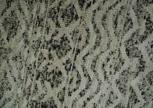 10x14 Hand Knotted Ivory and  Black Modern Contemporary Southwestern Recycled Silk Area Rug