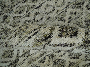 10x14 Hand Knotted Ivory and  Black Modern Contemporary Southwestern Recycled Silk Area Rug