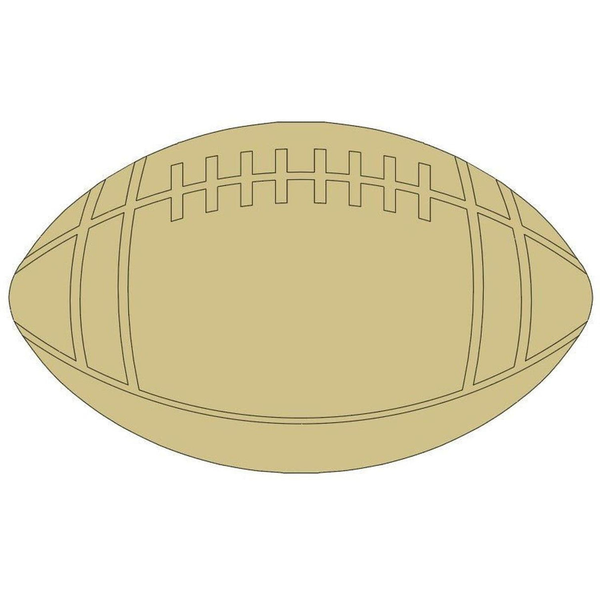 11" Unpainted MDF Football Cutout