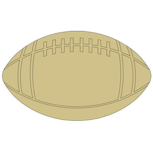 11" Unpainted MDF Football Cutout