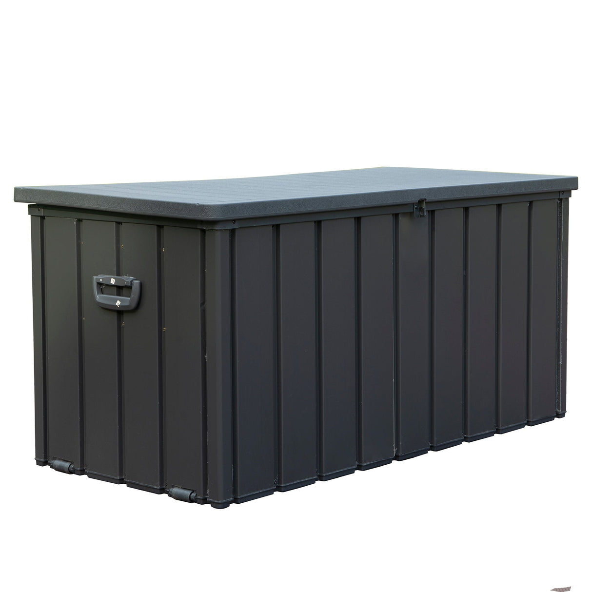 100 Gallon Outdoor Storage Deck Box - Waterproof, Dark Gray