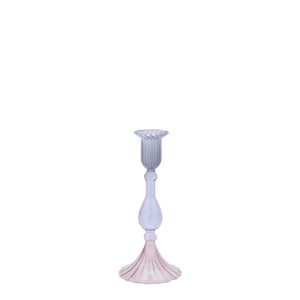 Multicolored Glass Taper Candle Holder (Set - 3)