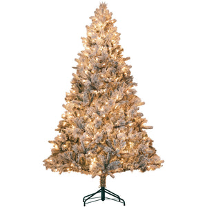 HOMCOM 7.5 ft Pre-Lit Artificial Christmas Tree