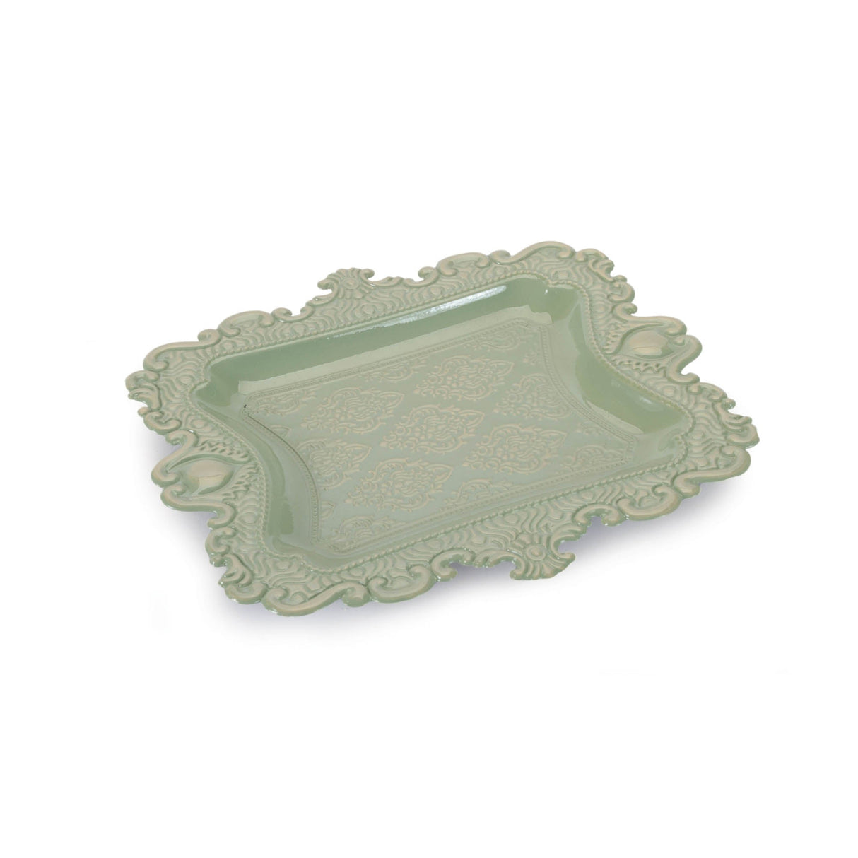 Ornate Embossed Decorative Tray (Set of 3)