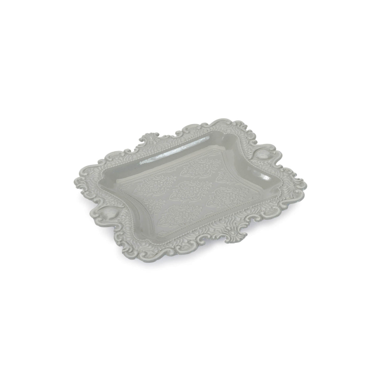 Ornate Embossed Decorative Tray (Set of 3)