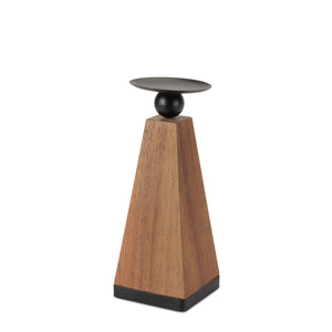 Tapered Wood Candle Holder (Set of 2)