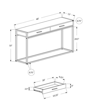 Accent Console Table for Entryway with Storage Drawers – Contemporary & Modern