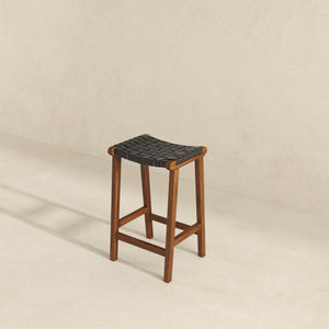 James - Mid-Century Modern Genuine Counter Stool