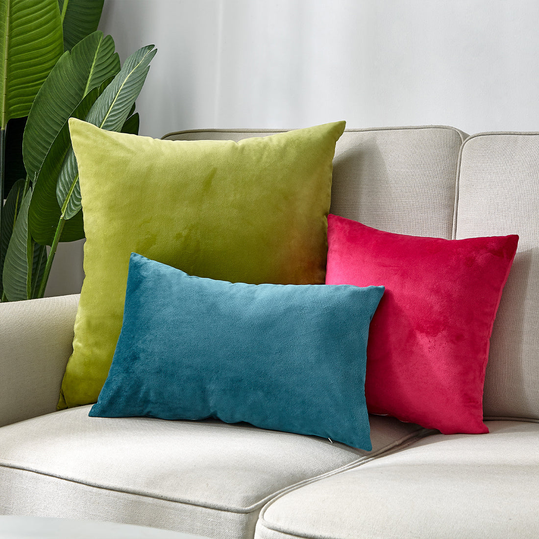 Pack of 1 Velvet Solid Colors Throw Pillow 4 sizes many colors to choose with insert, Teal blue, velvet, 18X18WITH INSERTS – Fancy & Stacy