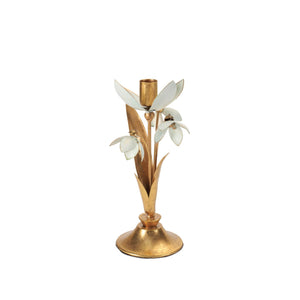Sculpted Floral Taper Candle Holder (Set of 2)