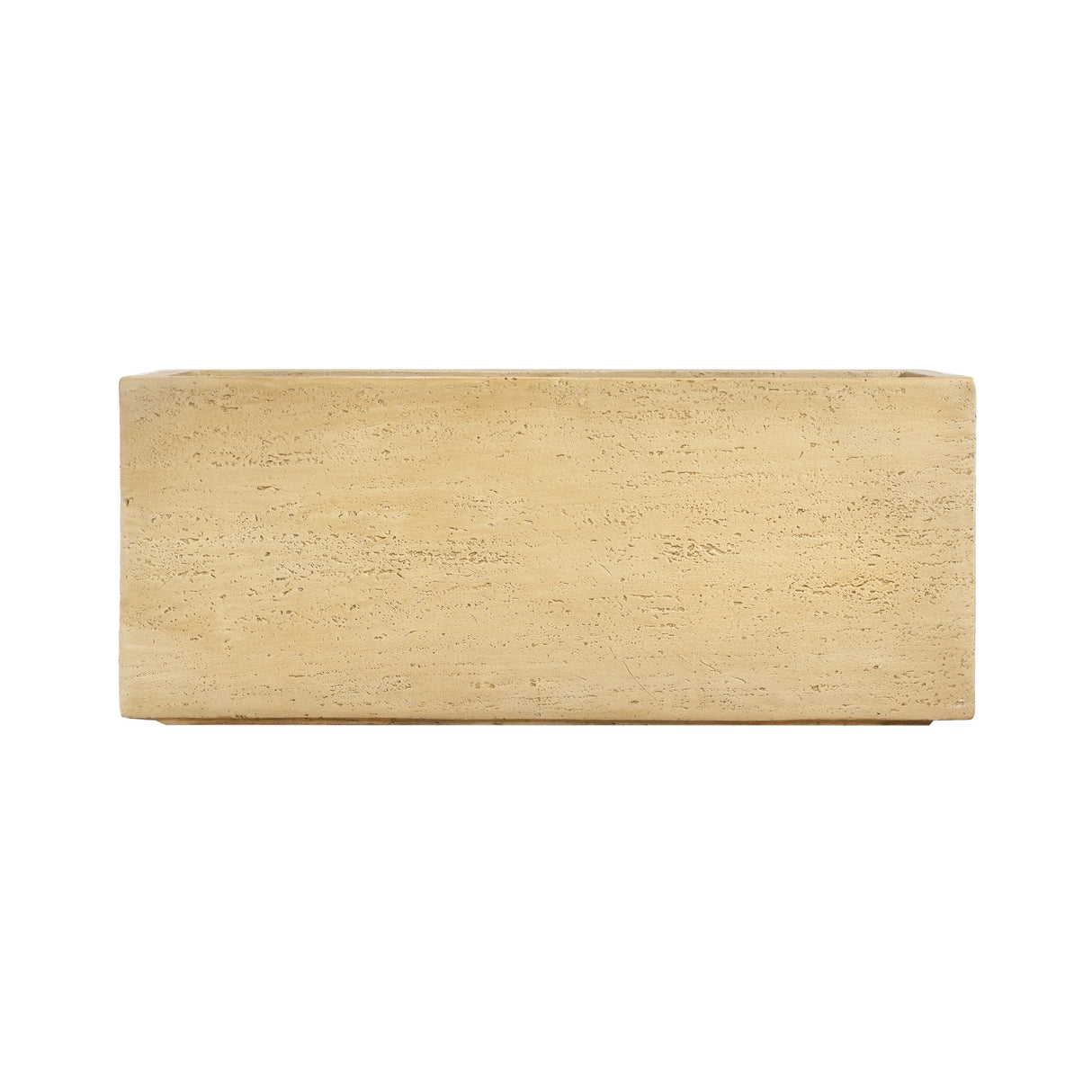 MGO Handmade Rectangle Planter Box, Travertine Beige
