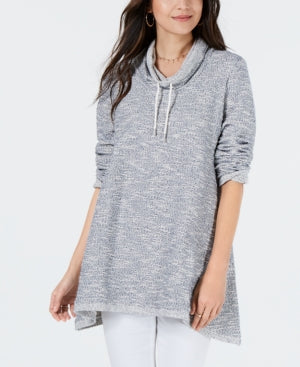 & Co Relaxed Funnel Neck Top