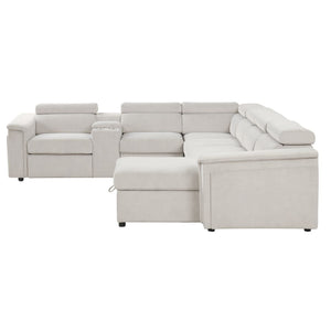 Harvey - Power Recliner Sectional Sleeper - Beige