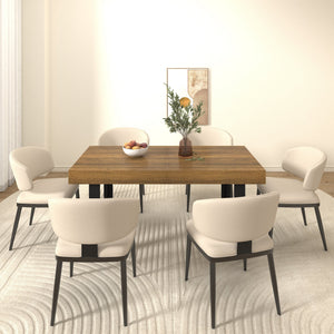 Rectangle Extendable Dining Table for 6-10 People