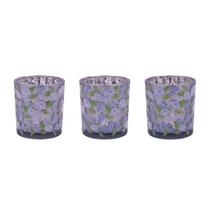 Frosted Hydrangea Print Votive Holder (Set of 3)