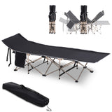 Outsunny Folding Camping Cot for Adults with Carry Bag and Side Pocket