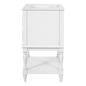 Bathroom Vanity With Sink, 2 Drawers Storage Cabinet, Open Shelf