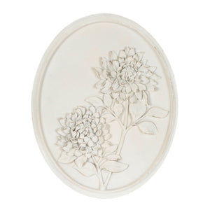 Sculpted Flower Plaque (Set of 3)