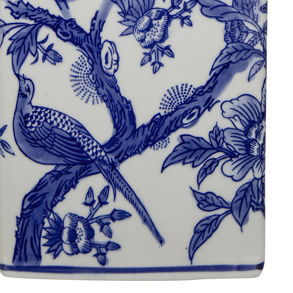 D13x25' Blue and White Ceramic Vase Lamp