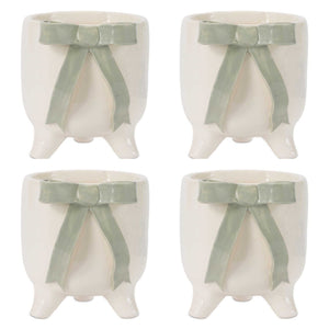 Decorative Bow Scultped Container (Set of 4)