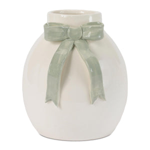 Decorative Bow Sculpted Vase (Set of 4)