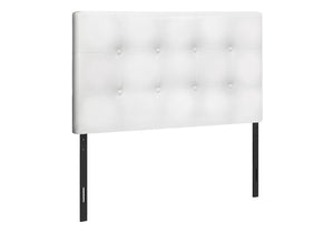 Twin Size Upholstered Bed Headboard - White, Transitional Style