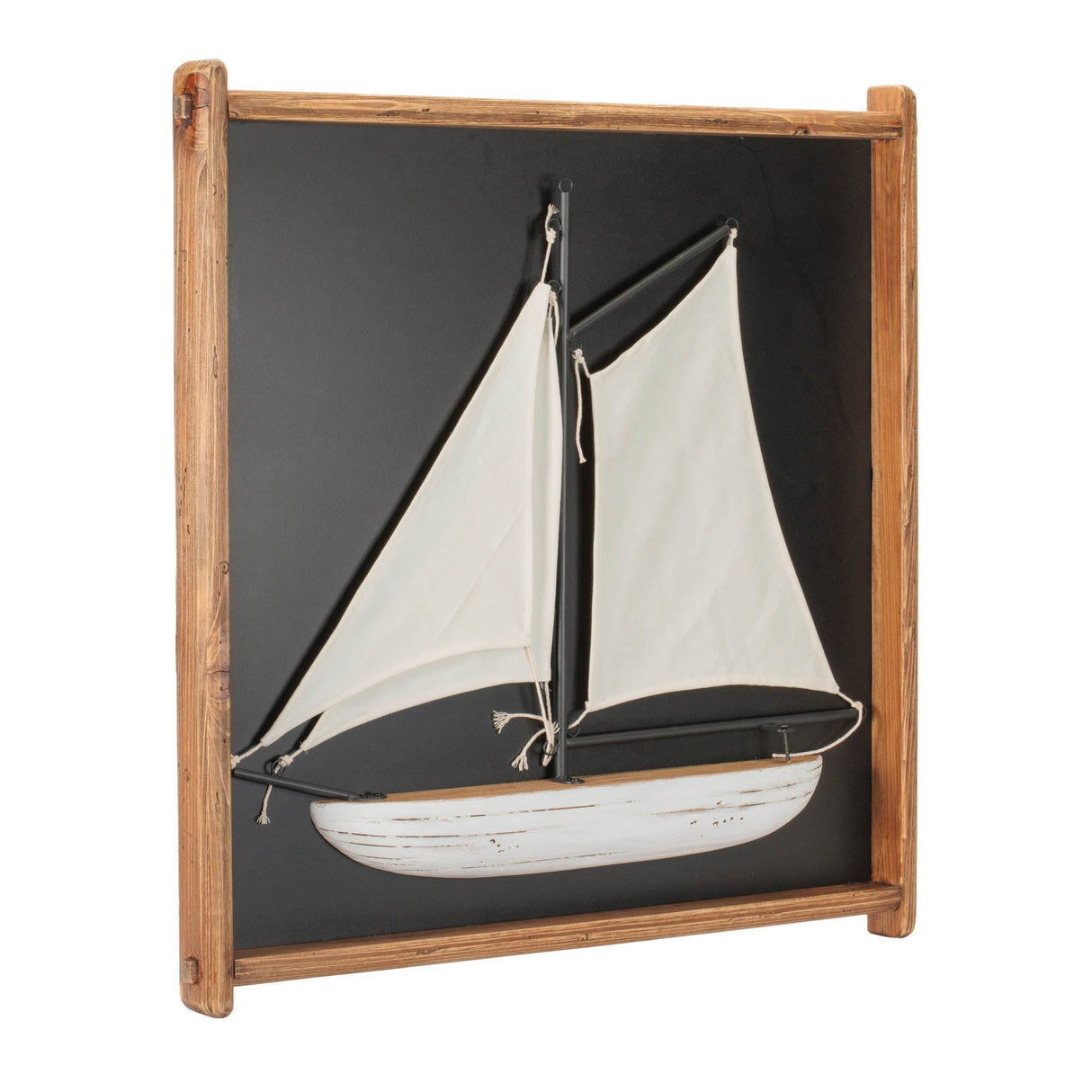 Framed 3D Sailboat Wall Art 30"SQ