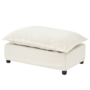 Modern Armchair Sofa With Movable Ottoman