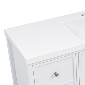 Bathroom Vanity With Separate Sink, Soft Close Doors And 4 Drawers