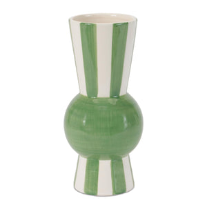 Striped Accent Tapered Vase 8"H