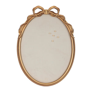 Oval Pin Board Frame with Elegant Bow Accent 23.5"H