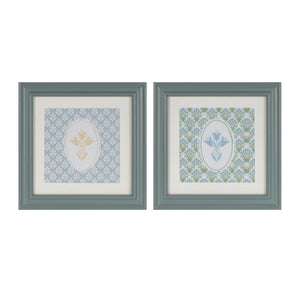 Framed Floral Wall Print (Set of 2)