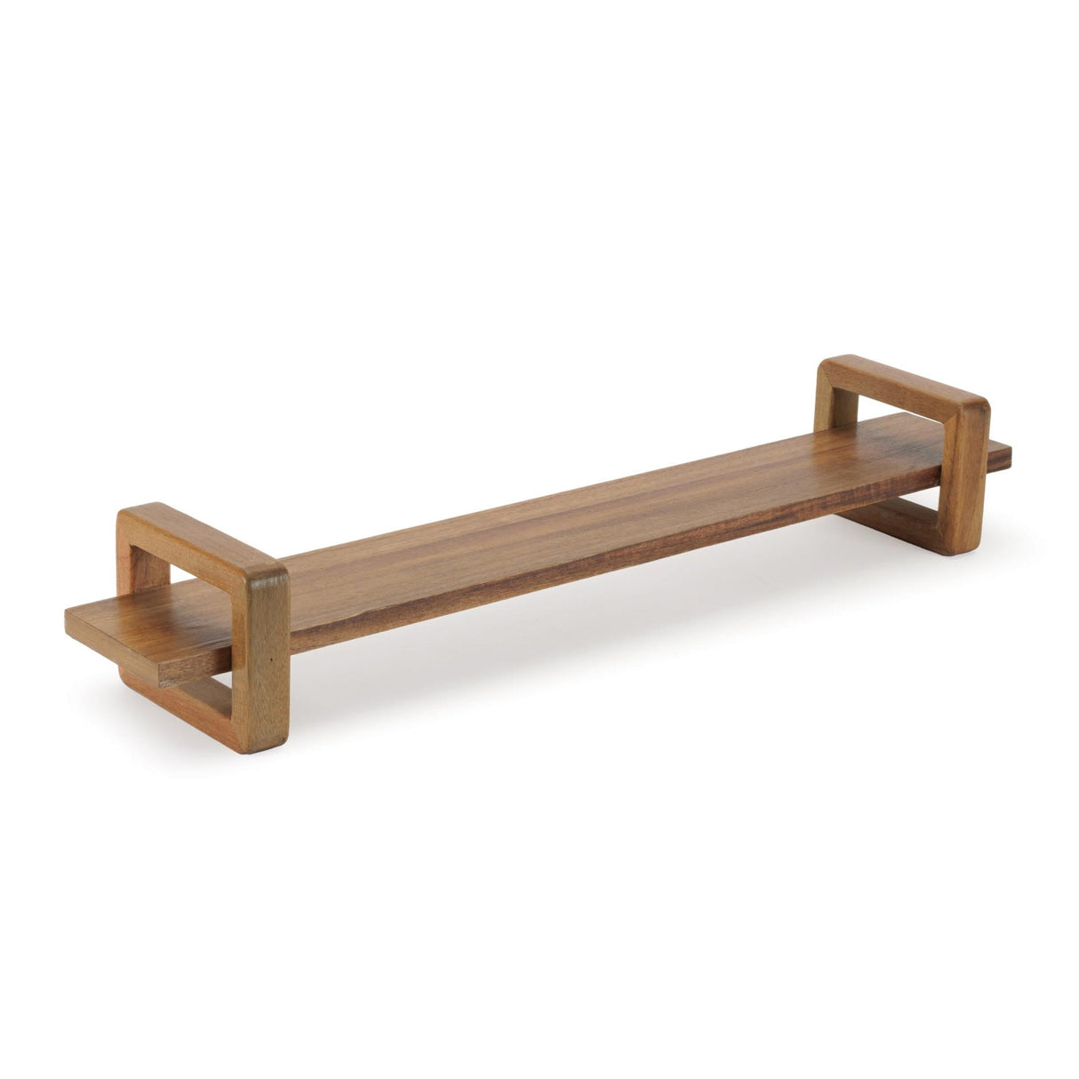 Wooden Display Tray with Raised Ends 28"L