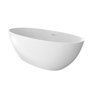 70.87 Inch Freestanding Solid Surface Soaking Bathtub