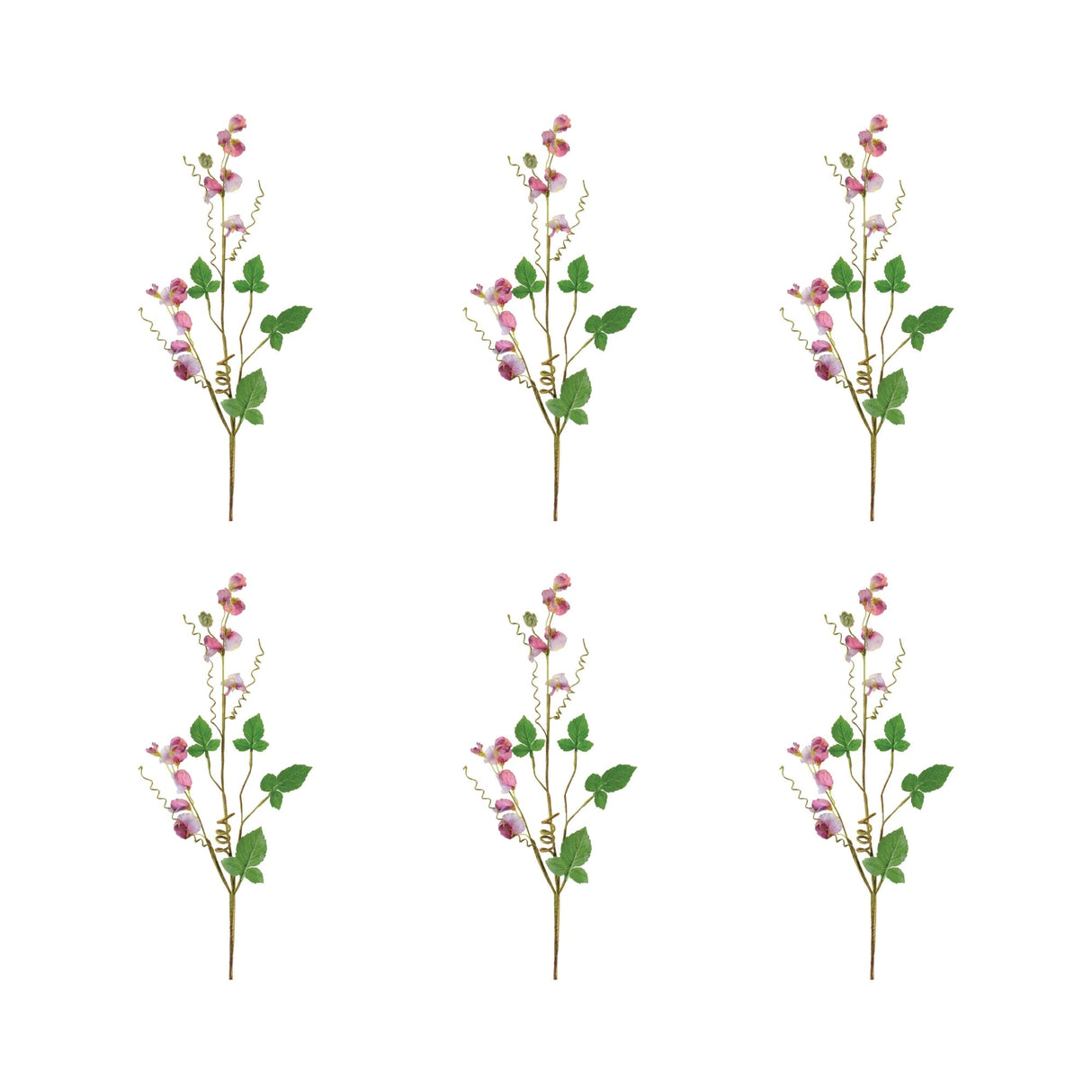 Sweet Pea Floral Spray (Set of 6)